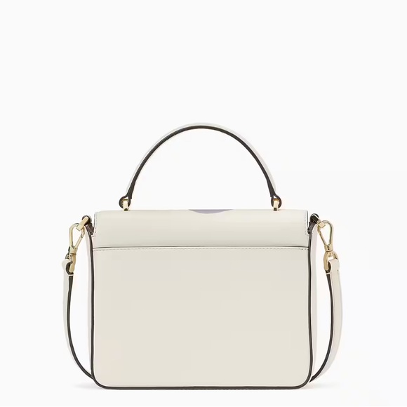 ♠️Kate Spade Reegan Pansy Toss Top Handle Satchel Crossbody Bag, Parchment NWT - Picture 4 of 12